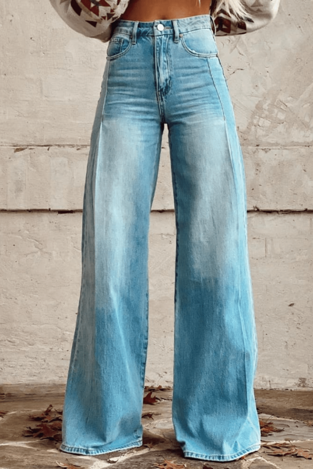 Vintage spodnie z szerokimi nogawkami „Elsa"